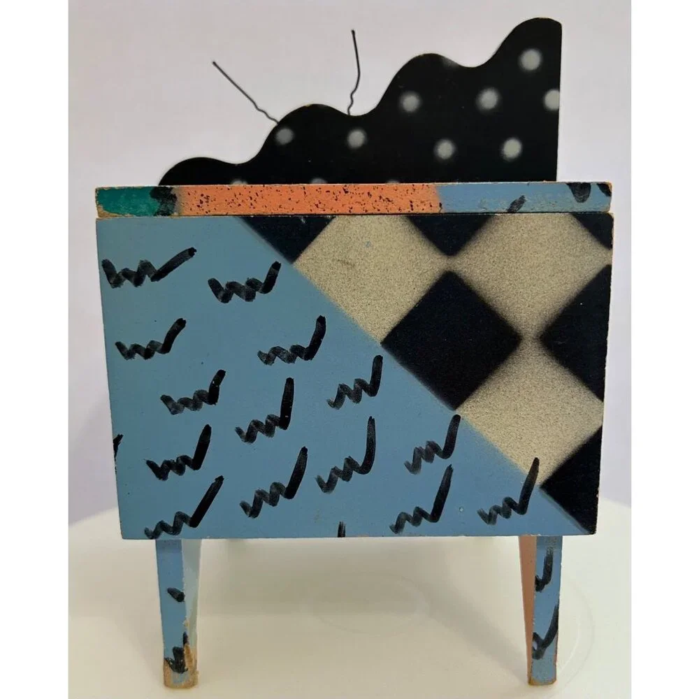 Hollis Fingold Postmodern Pop Art Decorative Abstract Funky Jewelry Box 1980s